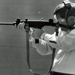 It's not a new story: then-Sen. John Grant, the Tampa Republican (and father of J.W. Grant, current GOP House member), photographed in 1989, firing an Uzi assault weapon at an FDLE range, when the Florida Legislature was considering outlawing assault weapons in the state. (Florida Memory)
