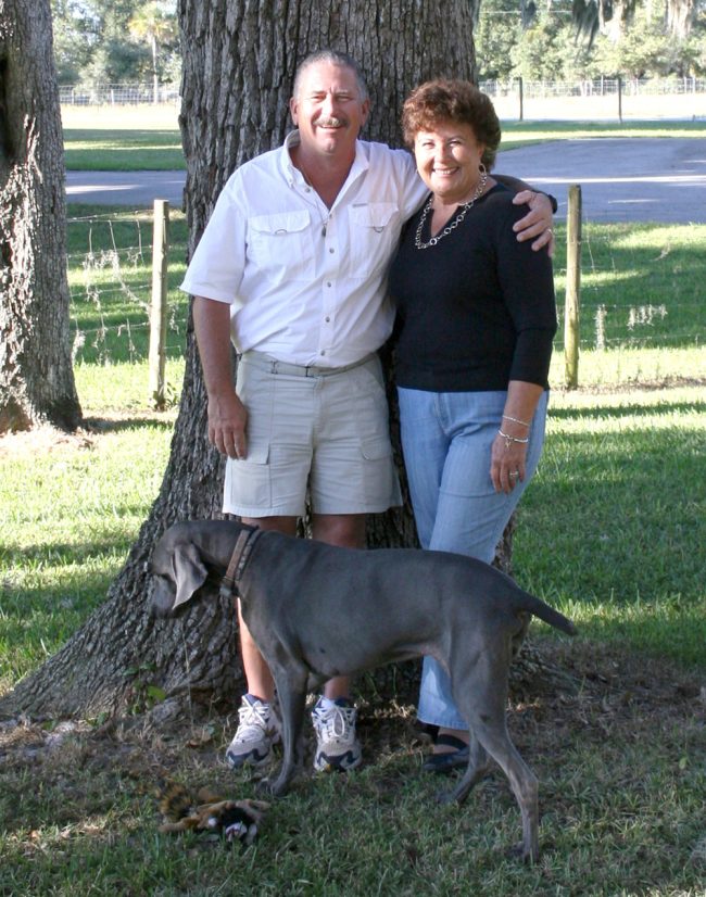 John, his mother Nancy, and Nancy's old dog Gretchen. 