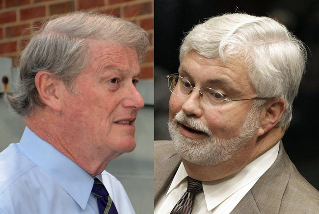 John Thrasher, left, is giving up seeking the Florida Senate presidency as Jack Latvala lines up votes.