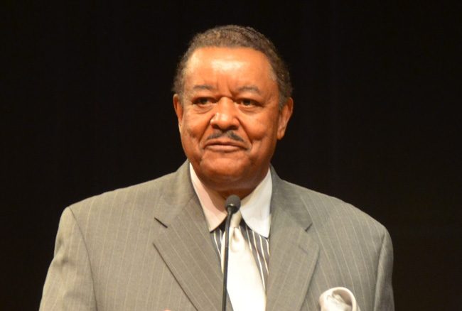 John Winston, king of all mentors in Flagler County, without whom the school district's African American Mentor Program would not exist. Today is Thank a Mentor Day. (c FlaglerLive)
