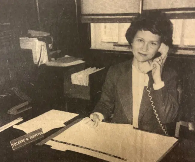 Johnston, in a News-Tribune photo, was the first woman property appraiser in Flagler County. 