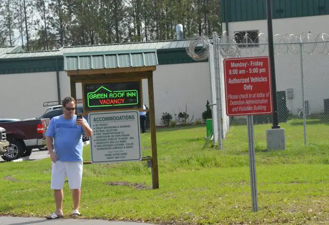 Palm Coast attorney Josh Davis has been critical of Sheriff Staly's folksy ways, such as the nick-naming of the county jail as the 'Green Roof Inn.' Davis considers the sheriff's approach prejudicial to defendants who've yet to be tried. (© FlaglerLive)