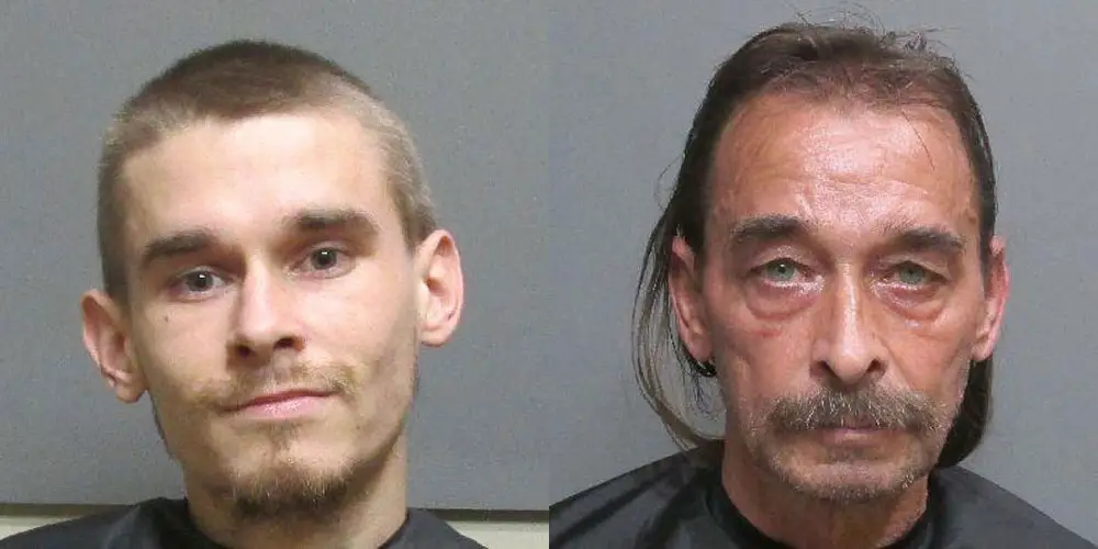 Joshua Lemaster, left, and his father Jackie were arrested at the Econolodge in palm Coast. 