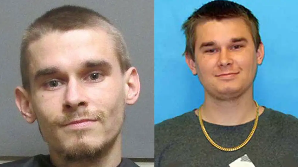 Joshua LeMaster in a Department of Corrections mugshot, right, and in a more recent county jail shot. 