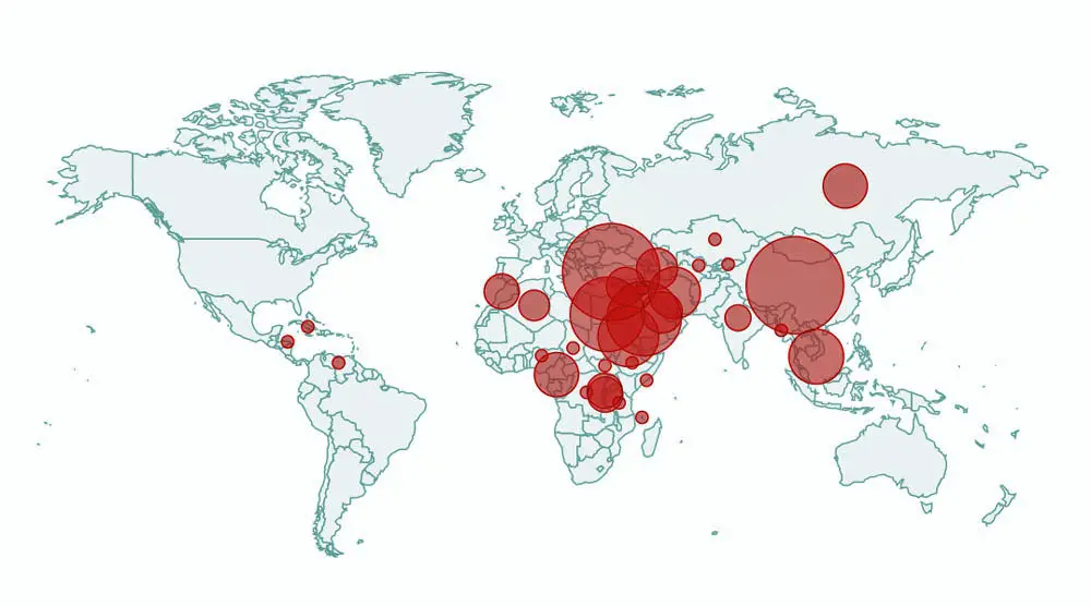 Where journalists are most prone to imprisonment. (CPJ)