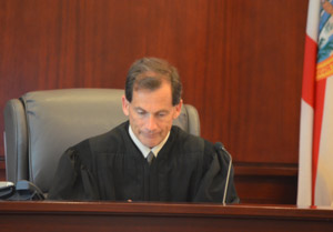 Circuit Judge Dennis Craig during today's sentencing hearing. (© FlaglerLive)