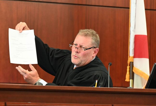 Circuit Judge Chris France during jury instructions. (© FlaglerLive)