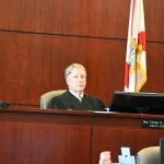 Circuit Judge Terence Perkins, seen here in a previous case, termed the re-commitment of Richard Dunn to a state hospital a "close call." (© FlaglerLive)