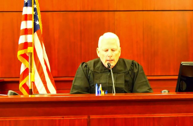 Chriscuit Court Judge Mark Stobridge as he sentenced the Grinch. 