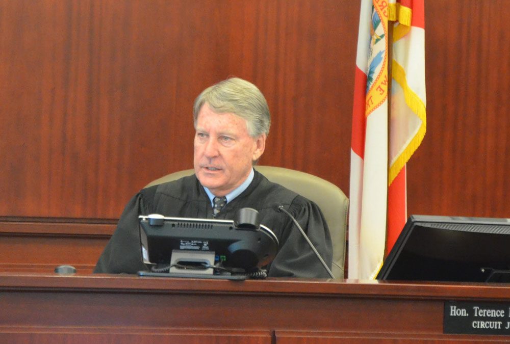 Circuit Judge Terence Perkins for the second time in five weeks on Tuesday defended his decision to deny Joseph Bova the right to represent himself during his trial on a first-degree murder charge at the end of September. Bova was found guilty and Perkins sentenced him to life in prison. (© FlaglerLive)