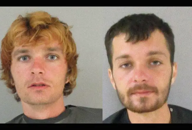 Two recent versions of Justin Taylor, who was rearrested Sunday.