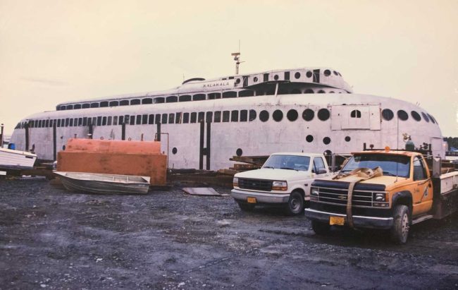 The Kalakala in Kodiak, days before it sailed back to Seattle. (© FlaglerLive)