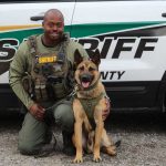 Deputy Robin Towns and K-9 Keanu in February 2021,m when both had completed rigorous training as a K-9 unit. (FCSO)