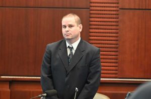 Keith Johansen before he testified at his trial on Oct. 27, 2021. (© FlaglerLive)