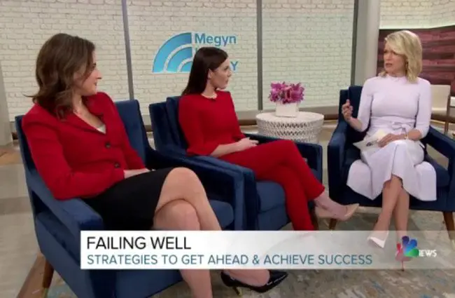 Kristen Hadeed, center, with Megyn Kelly, right, this morning, and Rachel Simmons. (© FlaglerLive via NBC)