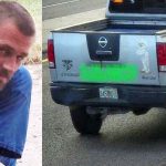 Kelsey Anderson, left, who is wanted by law enforcement, and his truck, a Nissan. (FCSO)