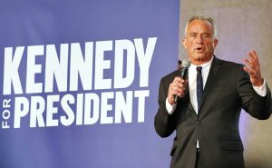 Independent presidential candidate Robert F. Kennedy Jr. speaks on March 30, 2024, in Los Angeles.