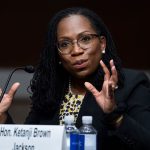 Ketanji Brown Jackson at her Senate Judiciary Committee hearing as a nominee to be a U.S. Circuit Judge for the District of Columbia Circuit, on April 28, 2021.