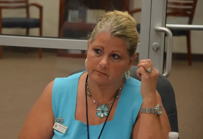 Supervisor of Elections Kimberle Weeks has resigned after six years and innumerable controversies. (© FlaglerLive)
