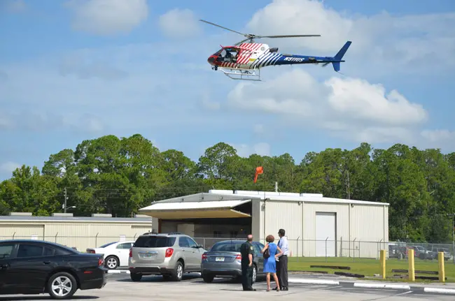 Kimble Aviation Logistical Inc. will move a segment of its operation into the hangar that used to house Flagler County Fire Flight, at the county airport. Fire Flight moved to a different hangar. (© FlaglerLive)