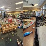 The wreckages left behind at Sharps Discount Liquors in Palm Coast by Jeffrey Kimmel, according to the Flagler County Sheriff's Office, which released these images.