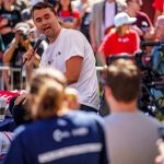 Charlie Kirk speaks at Utah Valley University on Sept. 10, 2025, in Orem, Utah, shortly before he was shot and killed.