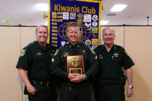 From left: Commander Jon Welker, Corporal Fred Gimbel, Sheriff Rick Staly.