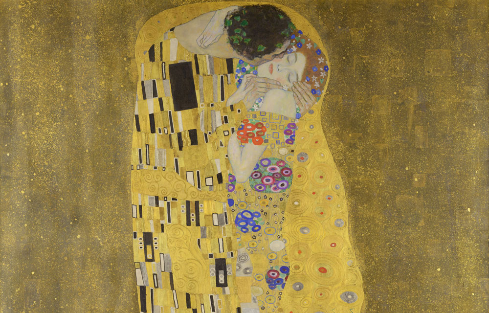 Sometimes a kiss is just a kiss. Klimt's "Kiss," 1907-08.