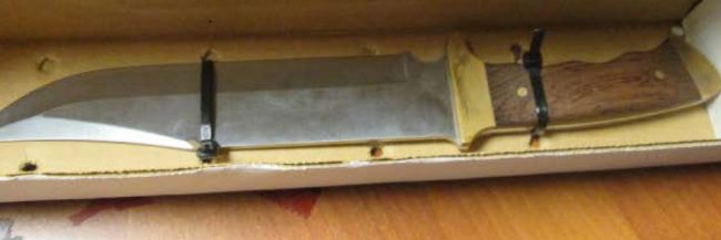 The knife wielded in the alleged assault. (FCSO)