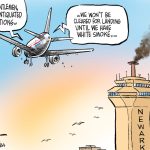 Waiting to land in Newark by Jeff Koterba, patreon.com/jeffreykoterba