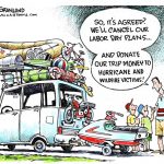 Labor Day and disaster donations by Dave Granlund, PoliticalCartoons.com