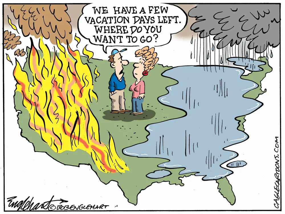 End Of Summer by Bob Englehart, PoliticalCartoons.com