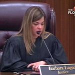 Barbara Lagoa was one of the two judges who ruled against a ban on conversion therapy. She was appointed to the Florida Supreme Court by Gov. Ron DeSantis in January 2019, then nominated to the 11th Circuit Court of Appeals by President Trump. (© FlaglerLive via Florida Channel)
