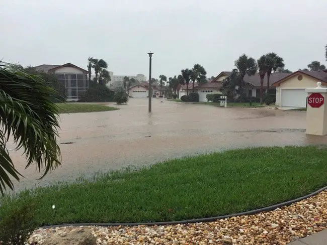 Lakeside By the Sea, after Hurricane Matthew. Lakeside residents worry that a pair of planned developments could worsen flooding in the future. (Contributed)