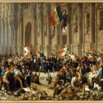 Lamartine devant l’Hôtel de Ville de Paris le 25 février 1848 refuse le drapeau rouge