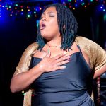 Laniece Rose (Fagundes) performing in City Repertory Theatre’s “Holiday Cabaret” in November 2023. Photo by Mike Kitaif