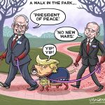 Netanyahu and Putin take their lapdog for a walk by Graeme MacKay, The Hamilton Spectator, Ontario, Canada