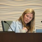 She's not acting: Lauren Johnston, Palm Coast's city manager. (© FlaglerLive)