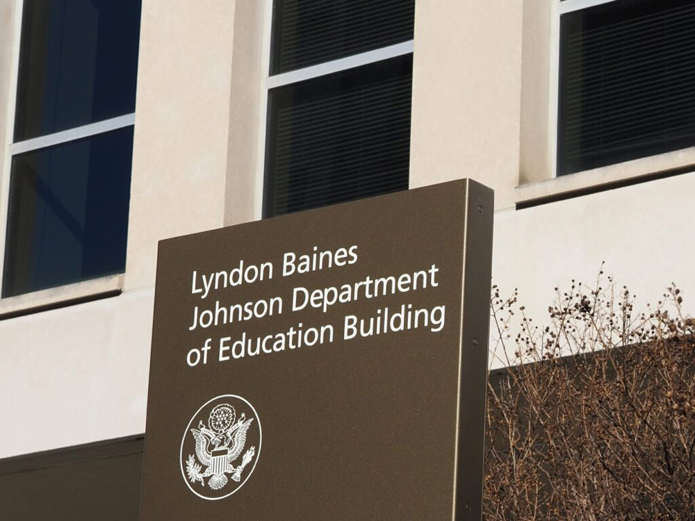 The dismantling of LBJ's legacy will be delayed. The Lyndon Baines Johnson Department of Education Building in Washington, D.C., in a file photo from November 2024. (Shauneen Miranda/States Newsroom)