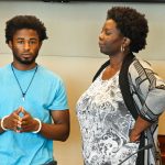 In the words of Mario Balotelli: "Why always me?" L'Darius Smith with his attorney, Assistant Public Defender Regina Nunnally. (© FlaglerLive)