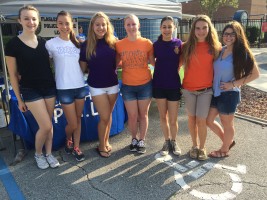 From left to right Susanna van de Graaf, Taylor Garman, Urszula Komenda, Elizabeth Brink, Miranda Torres, Brianna Evens and Abbie LaFosse.  (Vincent Launh)