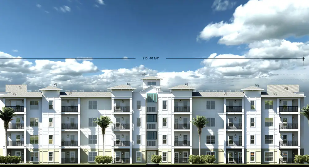 A rendering of one of the Lighthouse Habor Luxury Apartments. 