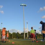 Though there's been recurring complaints about Ralph Carter Park's lights for years, those complaining can be counted on one light pole. (© FlaglerLive)