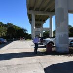 The future extension of Linear Park at the foot of the Hammock Dunes Bridge, on the west side of the Intracoastal, will benefit from existing amenities, including parking. (© FlaglerLive)