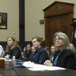 Liz Magill, former president of the University of Pennsylvania, center left, is seen with other university presidents during a House Education and Workforce Committee hearing in December 2023.