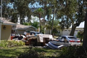 More mountains of loss, on Palm Drive, opposite Lambert. Click on the image for larger view. (c FlaglerLive)