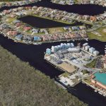 The Chiquita Lock (foreground) was built to deal with environmental damage caused during Gulf American’s illegal construction of 400 miles of Cape Coral canals. Now Cape Coral wants to remove it — and severely penalize three fishermen for opposing the move. (