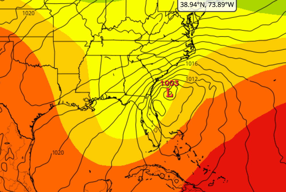 The low pressure system, a nor'easter, is expected to pass through Flagler. 