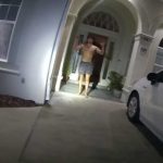 Luke Ingram, 19, at the doorstep to his grandfather's house in Palm Coast the mpornin of Nov. 9, just before he was Tased and detained. (Still from FCSO bodycam)