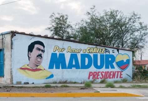 A Meduro campaign billboard. An operation ordered by Donald Trump resulted in his kidnapping from Caracas and apparent detention on American soil. (Wikimedia Commons)